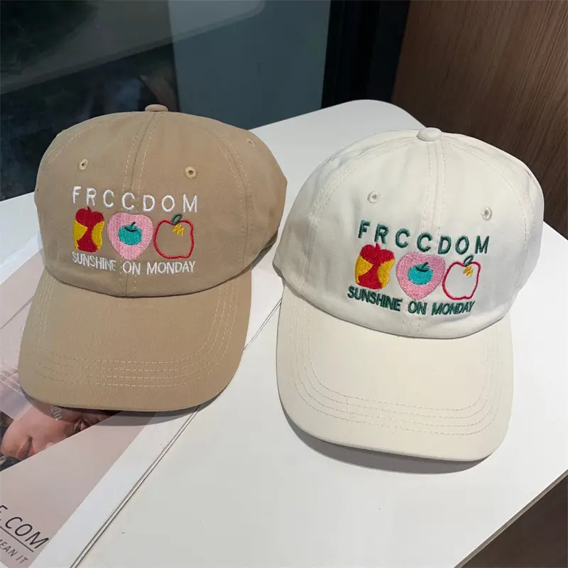 Women Apple Embroidered Baseball Cap Blue 2025 — feature 30
