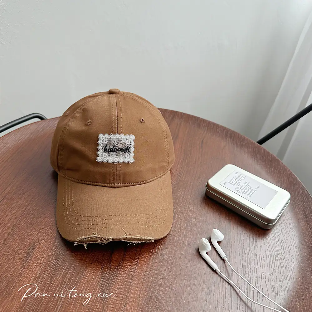 Korean Style Girls & Boys Baseball Caps with Embroidery