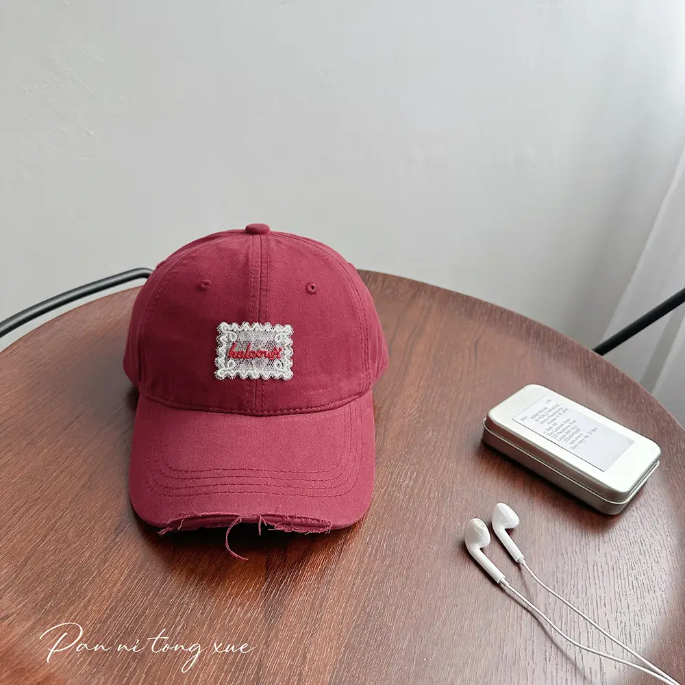 Korean Style Girls & Boys Baseball Caps with Embroidery