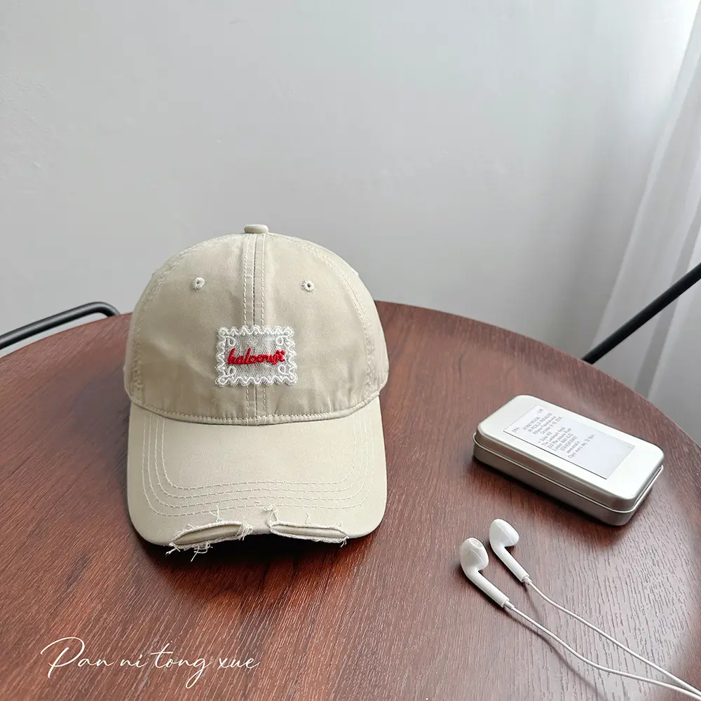 Korean Style Girls & Boys Baseball Caps with Embroidery