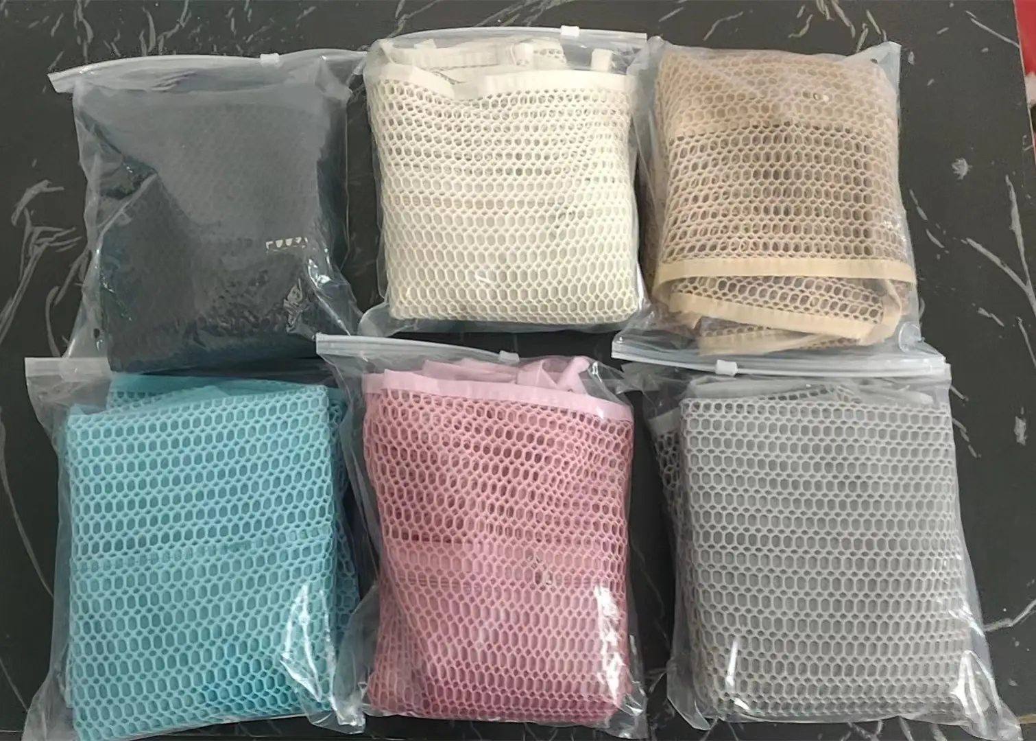 Mesh Shoulder Bag 4 Front Pockets Beach Storage — feature 11