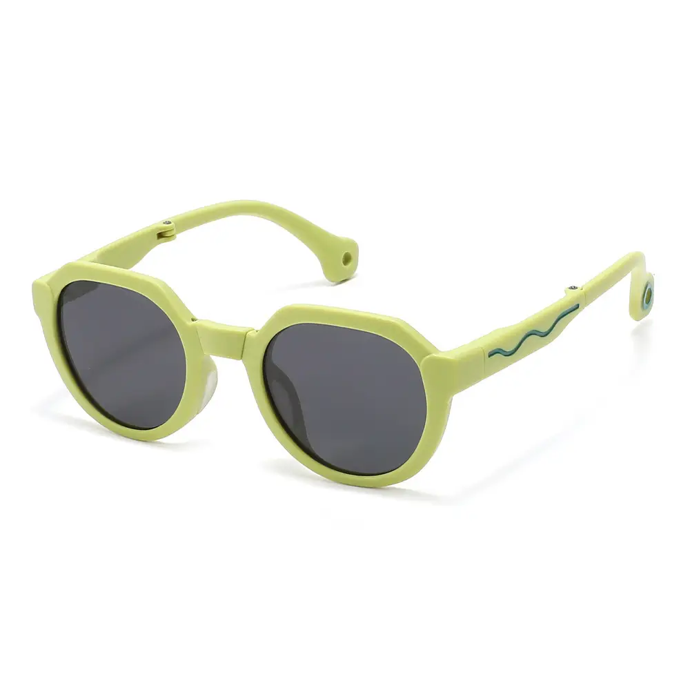 Kids UV400 Sunglasses Green Pink Tr Frame Polarized Outdoor