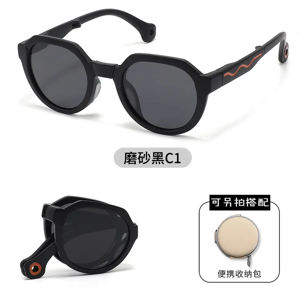 Kids UV400 Sunglasses Green Pink Tr Frame Polarized Outdoor