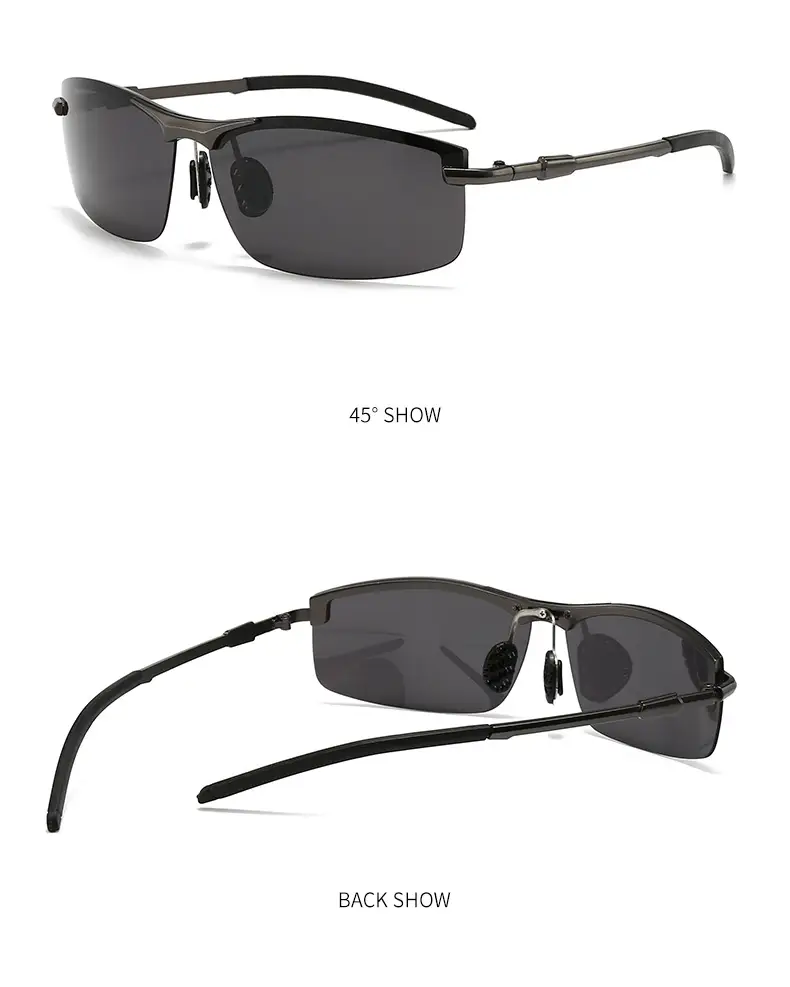 Men Polarized Sunglasses Black Frame Anti-Glare Color Changing — feature 18