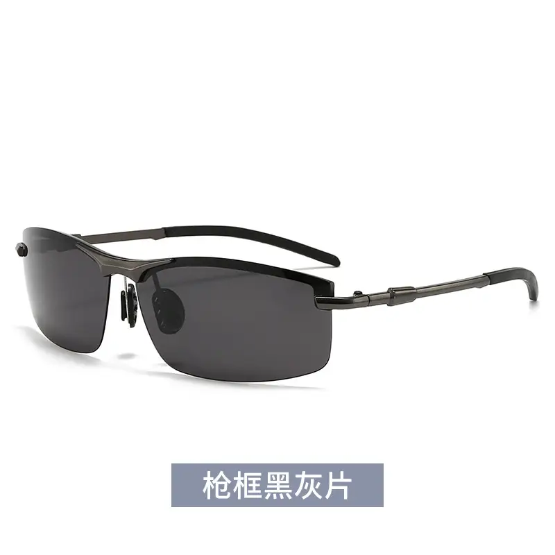 Men Polarized Sunglasses Black Frame Anti-Glare Color Changing - Image 2