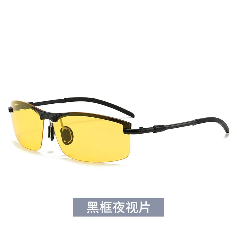 Men Polarized Sunglasses Black Frame Anti-Glare Color Changing - Image 3