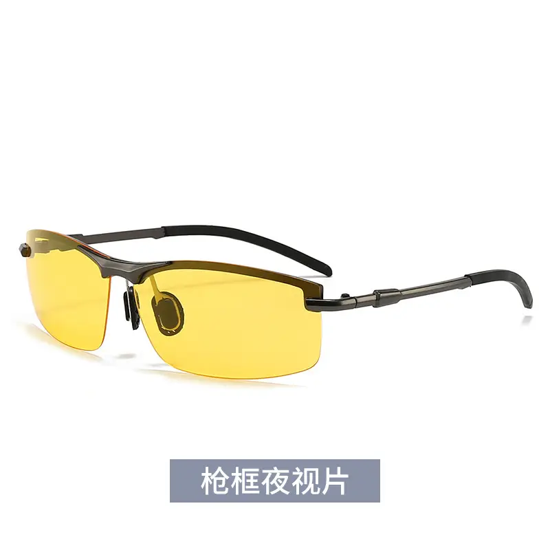 Men Polarized Sunglasses Black Frame Anti-Glare Color Changing - Image 4
