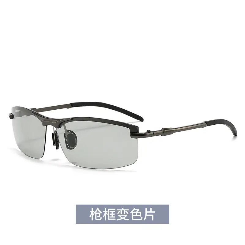 Men Polarized Sunglasses Black Frame Anti-Glare Color Changing - Image 6