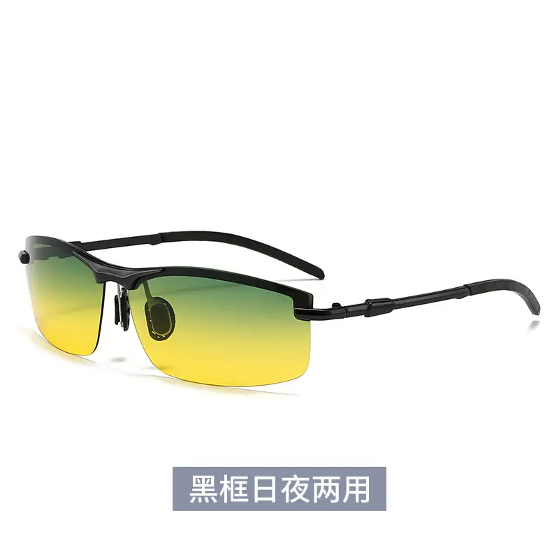 Men Polarized Sunglasses Black Frame Anti-Glare Color Changing - Image 7