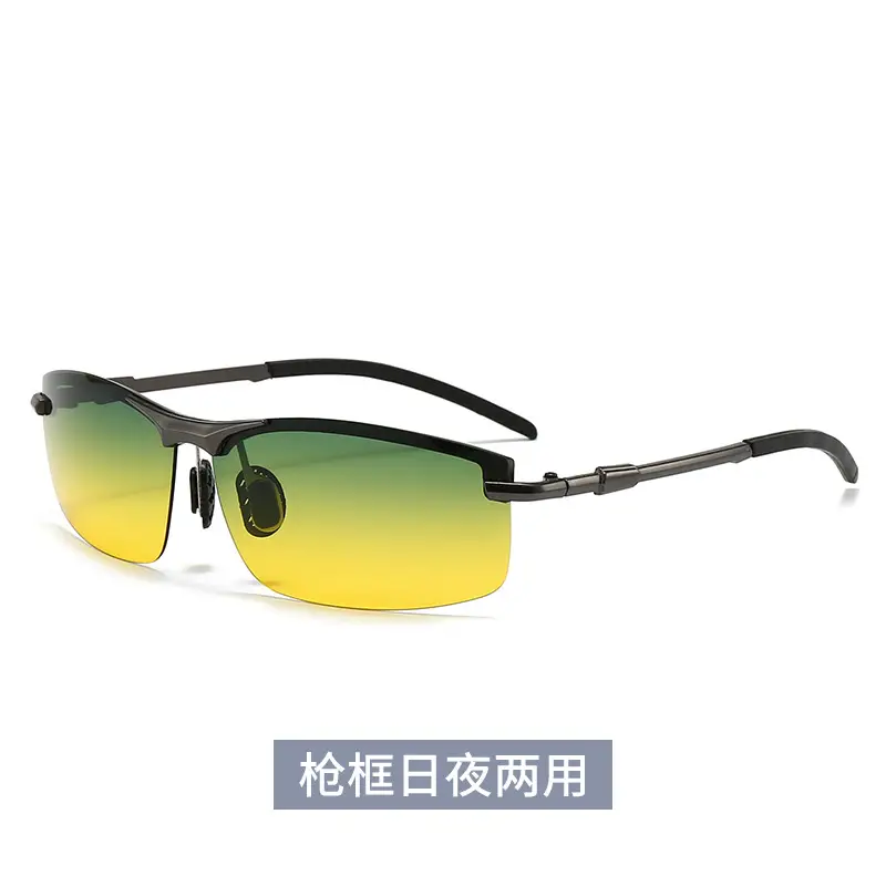Men Polarized Sunglasses Black Frame Anti-Glare Color Changing - Image 8