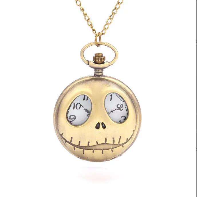 New Quartz Movement Bronze Large Pocket Watch with Hollow Skeleton Design - Image 10