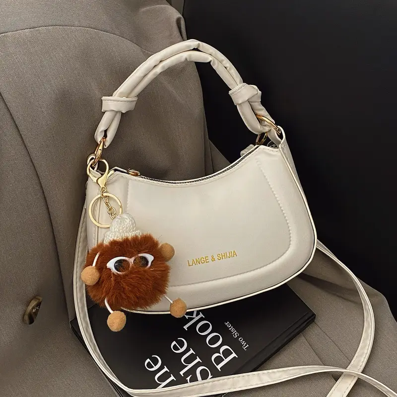 White Korean Style Shoulder Crossbody Bag for Women - Image 5