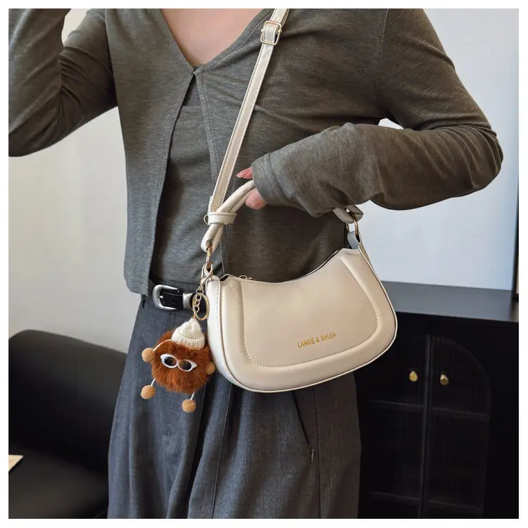 White Korean Style Shoulder Crossbody Bag for Women — feature 18