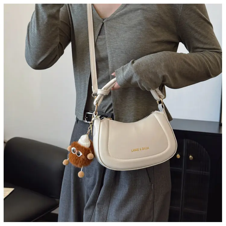 White Korean Style Shoulder Crossbody Bag for Women — feature 19
