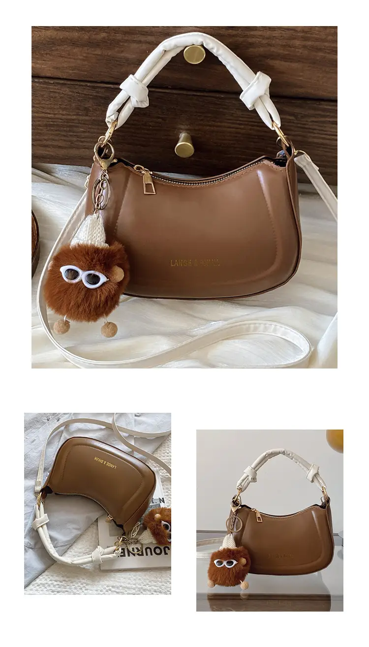 White Korean Style Shoulder Crossbody Bag for Women — feature 21