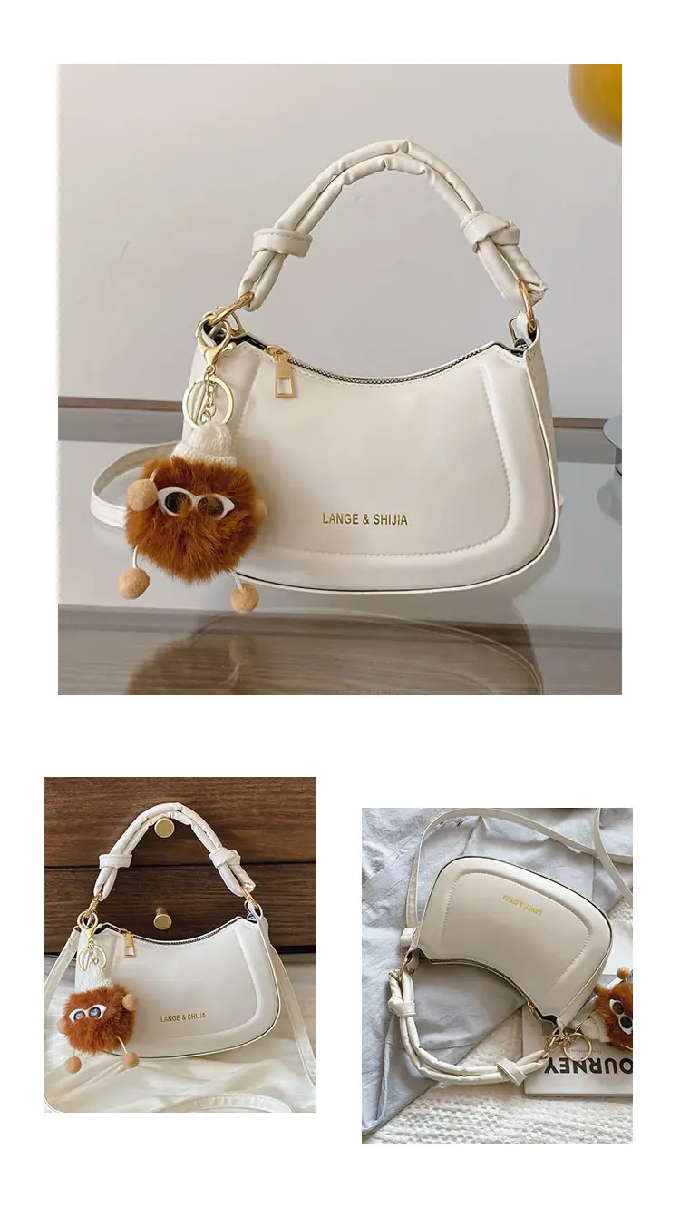White Korean Style Shoulder Crossbody Bag for Women — feature 23