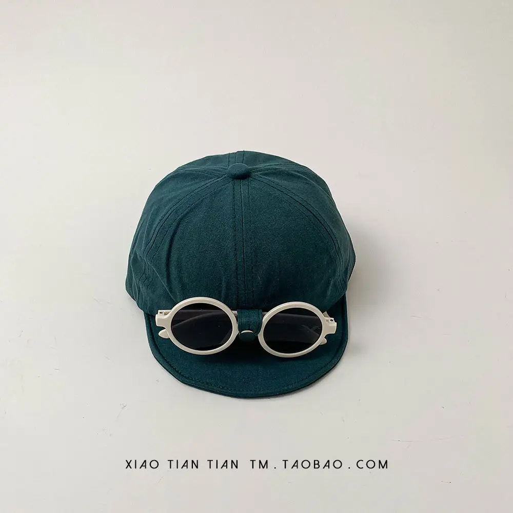 Green All-Glasses Baseball Cap for Boys Girls
