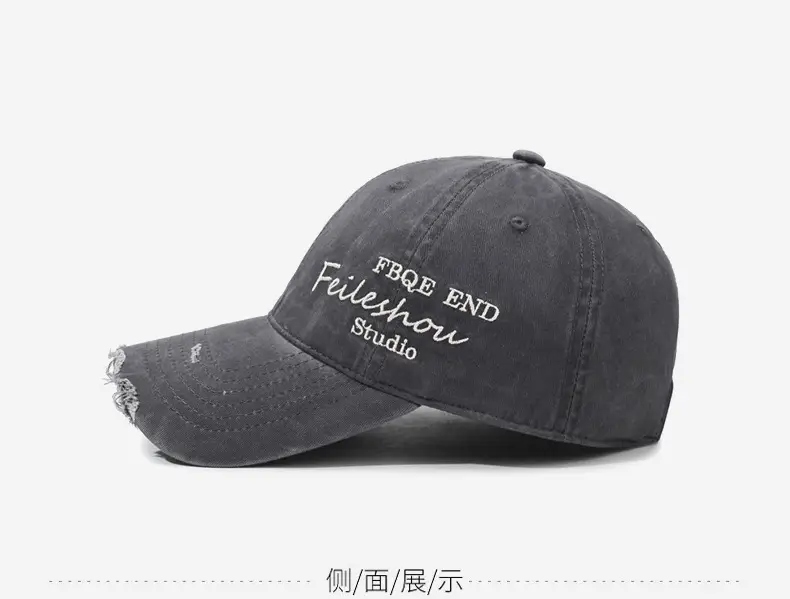 New Side Letter Embroidered Blue Baseball Cap for Men Women — feature 11
