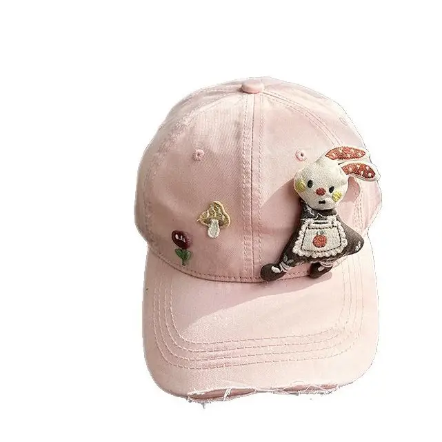 Girls Cartoon Bunny Sunscreen Cap 2025 Early Spring