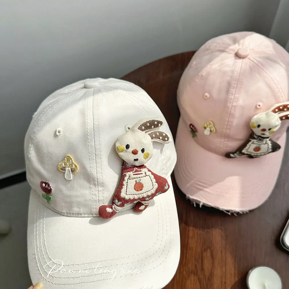 Girls Cartoon Bunny Sunscreen Cap 2025 Early Spring — feature 26