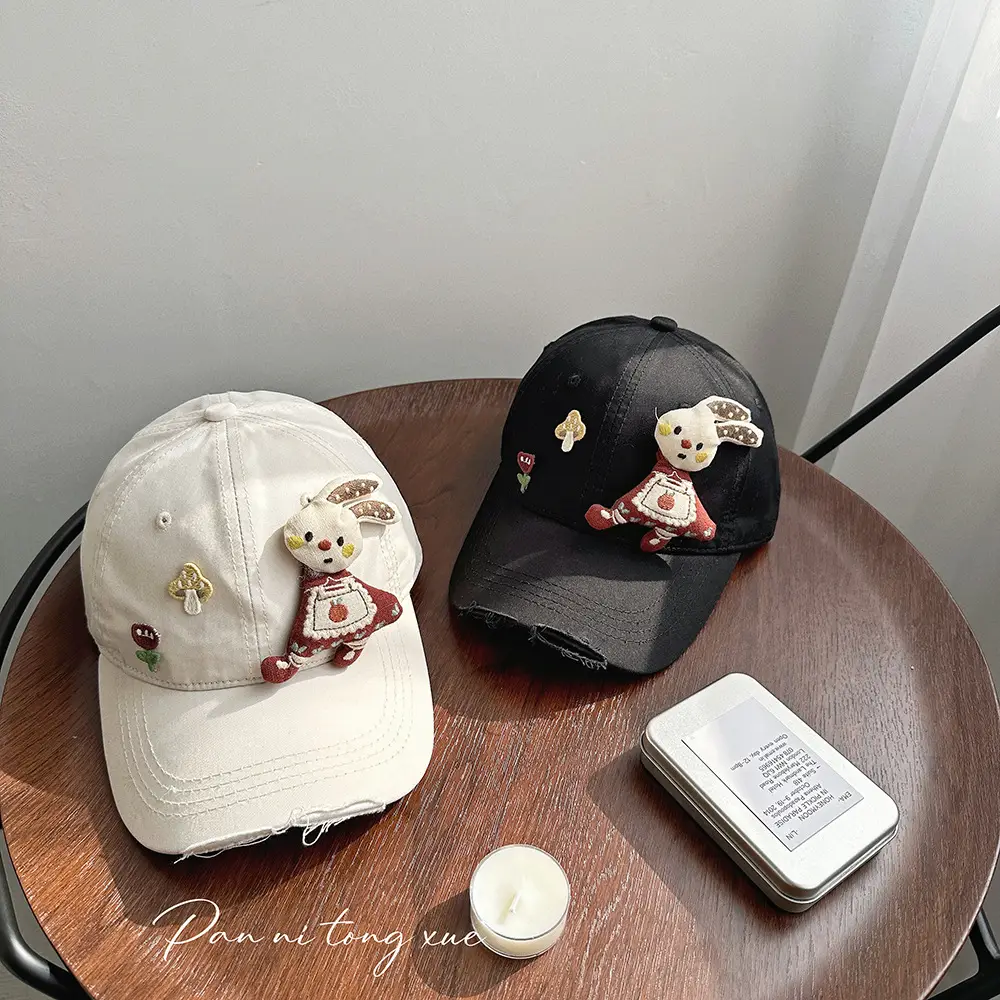 Girls Cartoon Bunny Sunscreen Cap 2025 Early Spring — feature 29