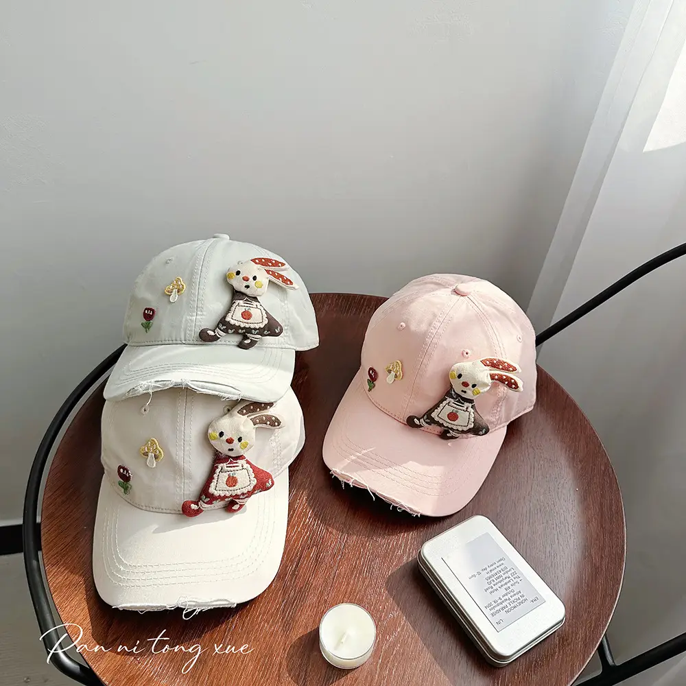 Girls Cartoon Bunny Sunscreen Cap 2025 Early Spring — feature 30