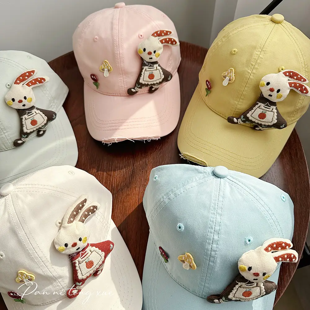 Girls Cartoon Bunny Sunscreen Cap 2025 Early Spring — feature 31