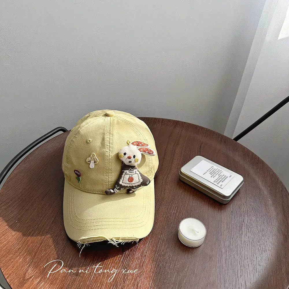 Girls Cartoon Bunny Sunscreen Cap 2025 Early Spring