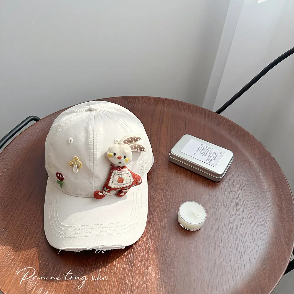 Girls Cartoon Bunny Sunscreen Cap 2025 Early Spring