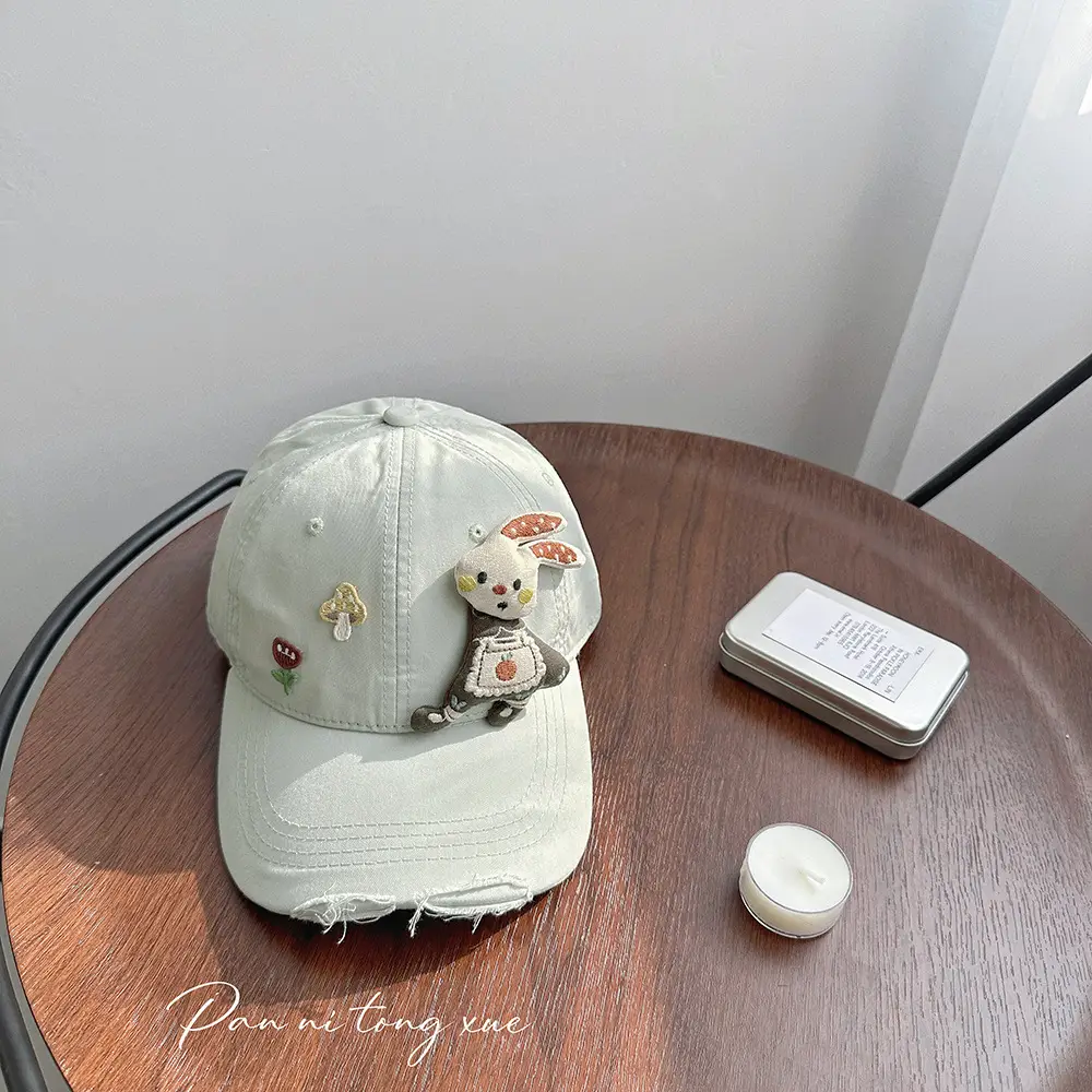 Girls Cartoon Bunny Sunscreen Cap 2025 Early Spring