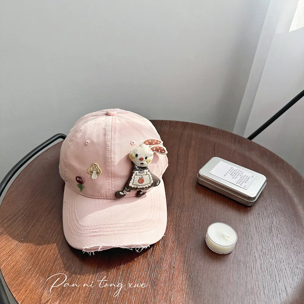 Girls Cartoon Bunny Sunscreen Cap 2025 Early Spring