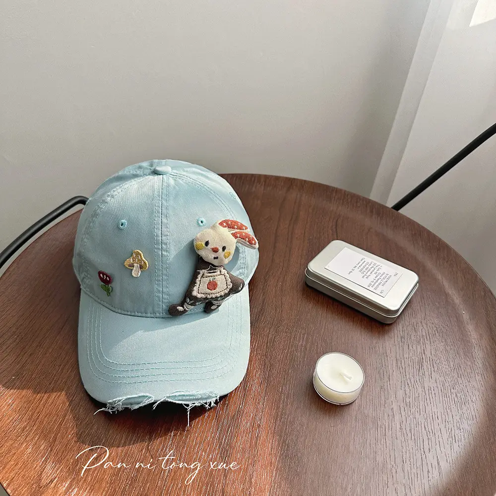 Girls Cartoon Bunny Sunscreen Cap 2025 Early Spring