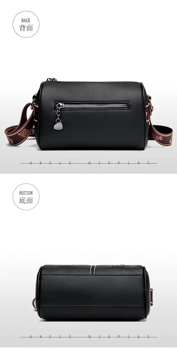 White Leather Crossbody Bag for Women with Stitching — feature 16