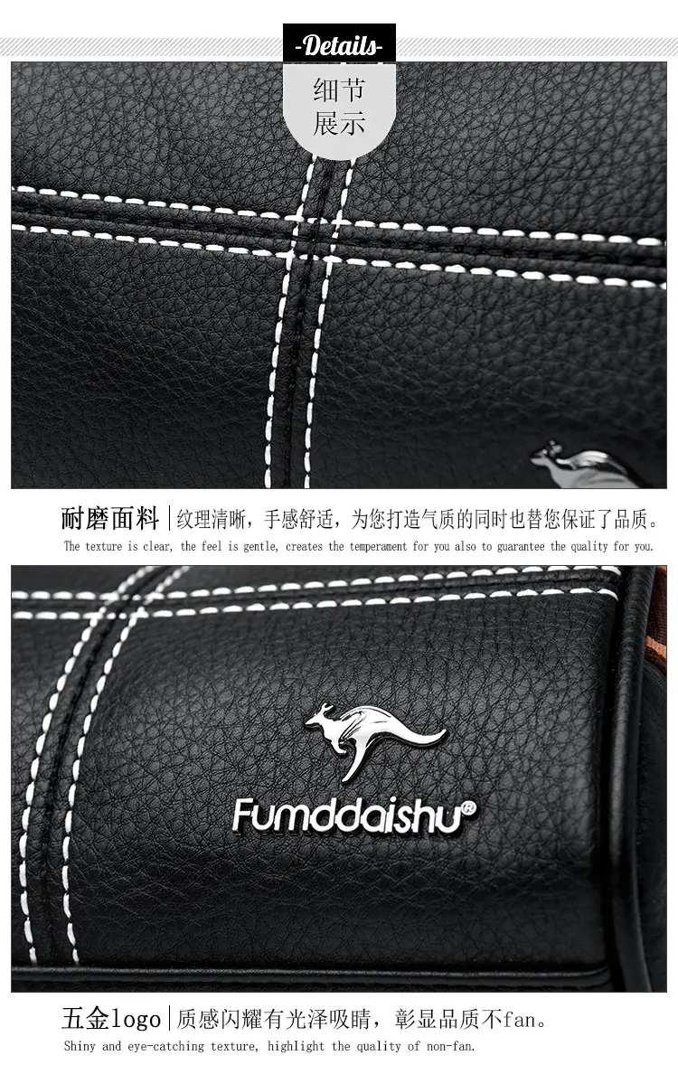 White Leather Crossbody Bag for Women with Stitching — feature 19