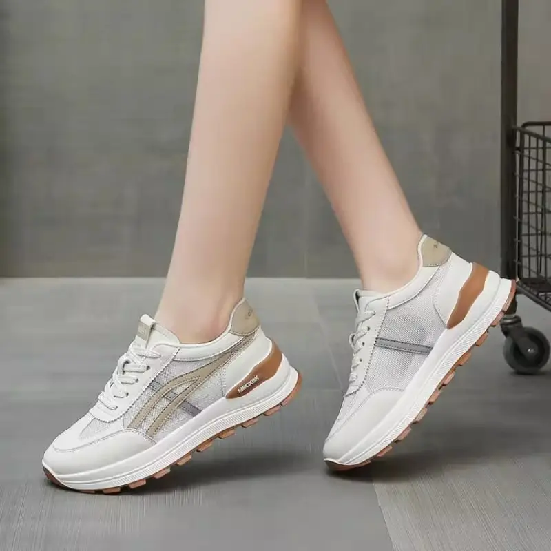 2025 Spring and Summer New Mesh Breathable All-match Women's Shoes Explosion Casual Soft Sole Feeling Sports Running Shoes - Image 6