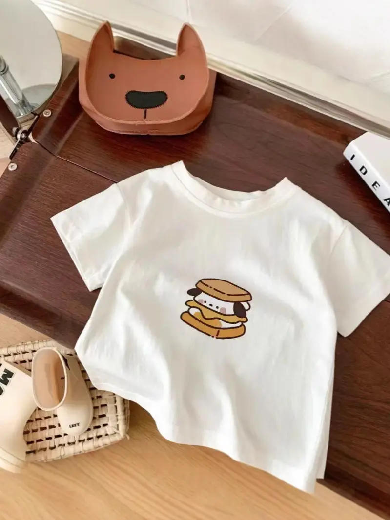 Pure Cotton Kids White Summer T-Shirt Short Sleeve - Image 13
