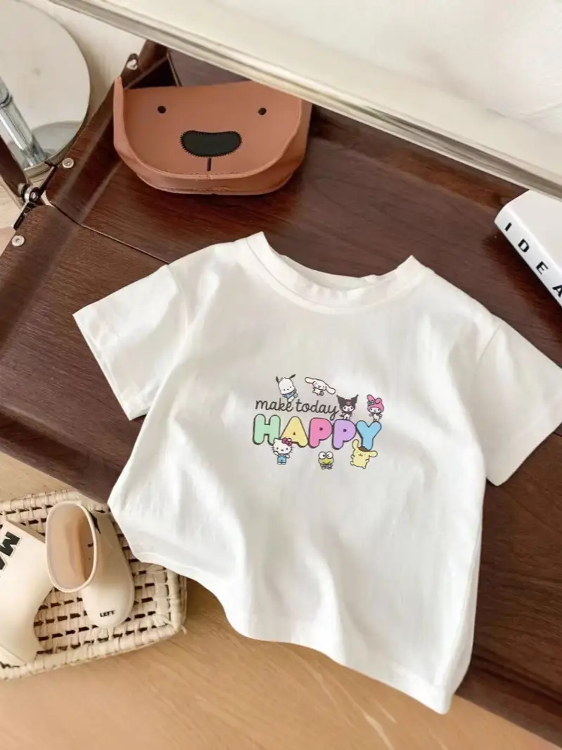 Pure Cotton Kids White Summer T-Shirt Short Sleeve - Image 14