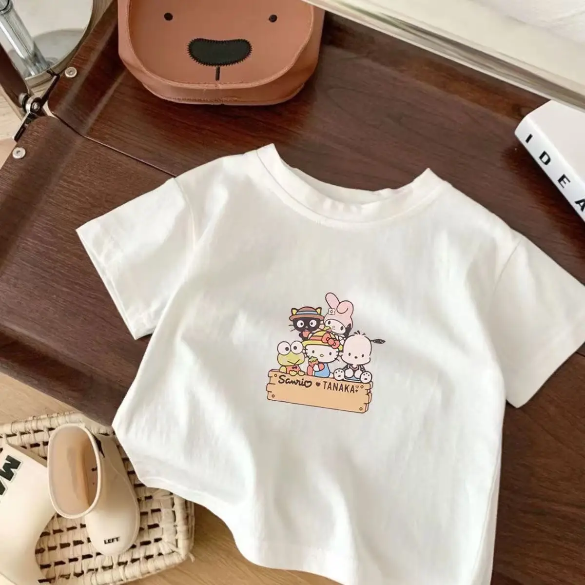 Pure Cotton Kids White Summer T-Shirt Short Sleeve - Image 6