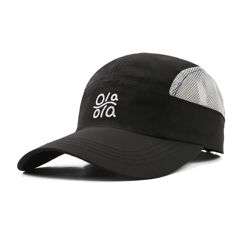 Black Mesh Baseball Cap with "Ola Ola" Logo - Image 2