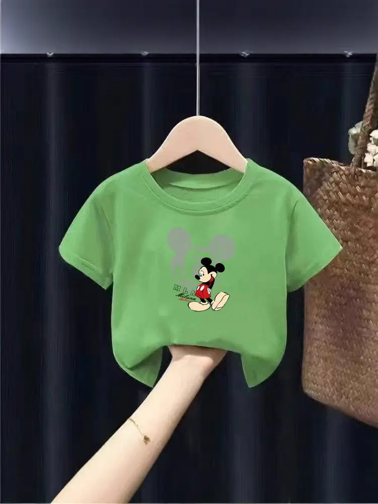Minnie Mouse Graphic Cotton T-Shirt Black Kids Girls - Image 10
