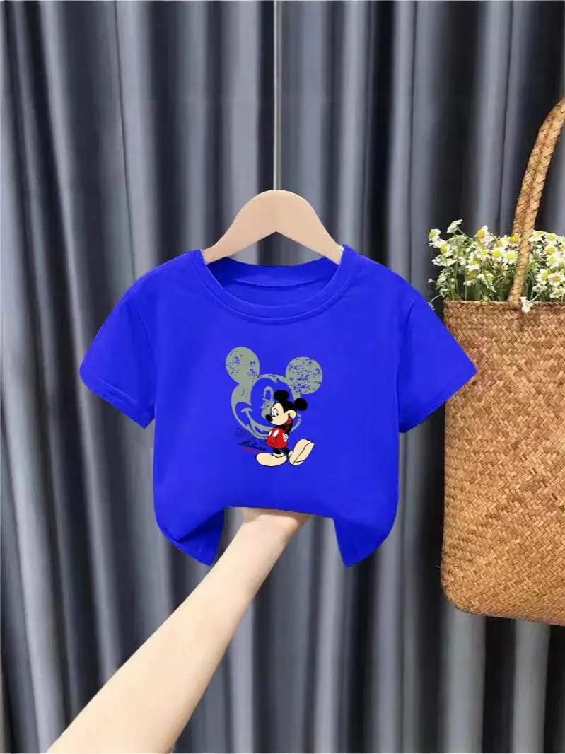 Minnie Mouse Graphic Cotton T-Shirt Black Kids Girls - Image 11