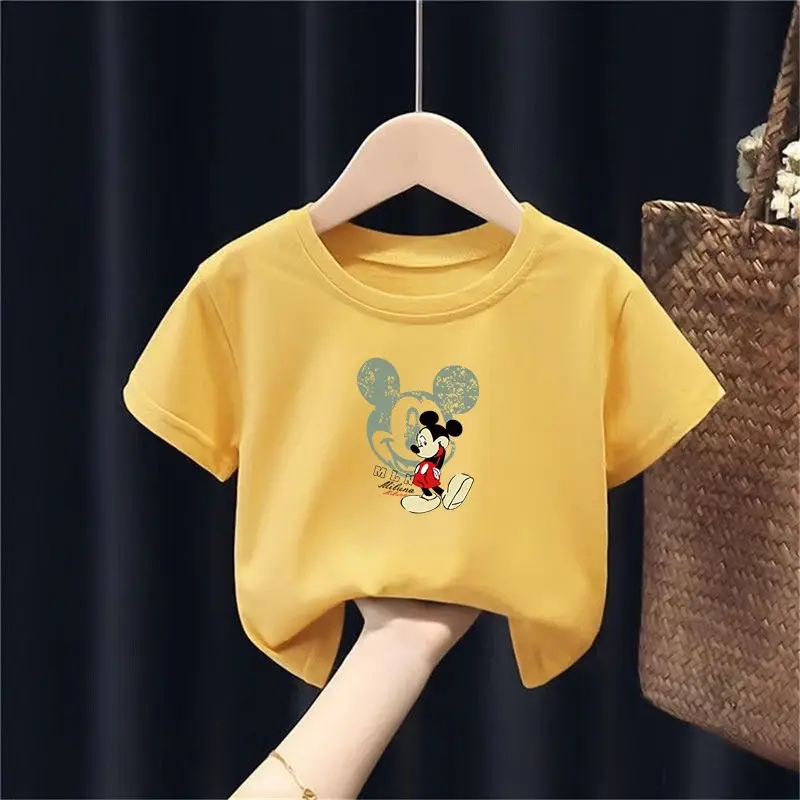Minnie Mouse Graphic Cotton T-Shirt Black Kids Girls - Image 4