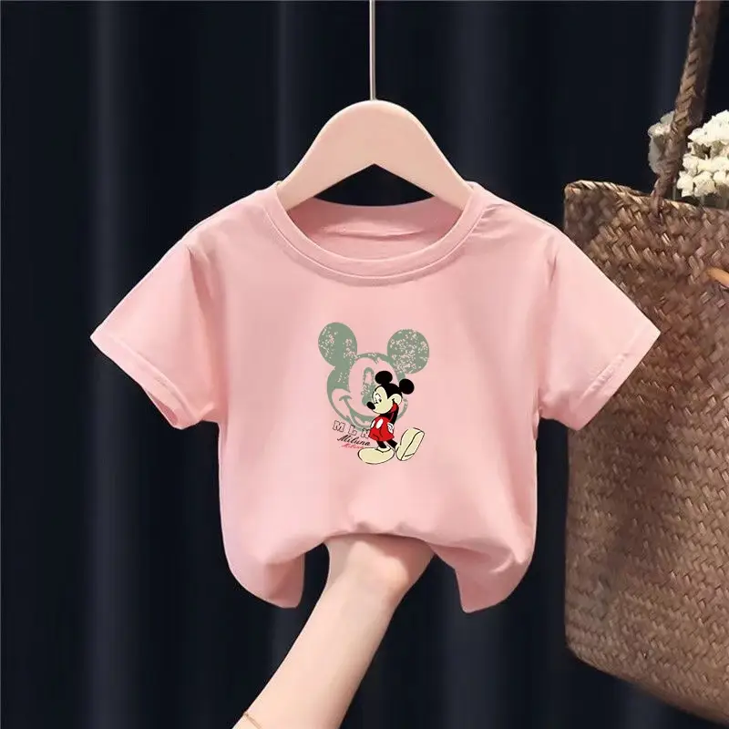 Minnie Mouse Graphic Cotton T-Shirt Black Kids Girls - Image 6