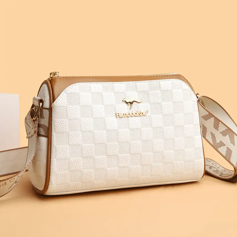 2025 Rhombic Boston Crossbody Bag Black Brown - Image 5
