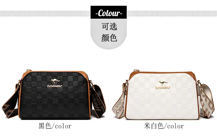 2025 Rhombic Boston Crossbody Bag Black Brown — feature 13