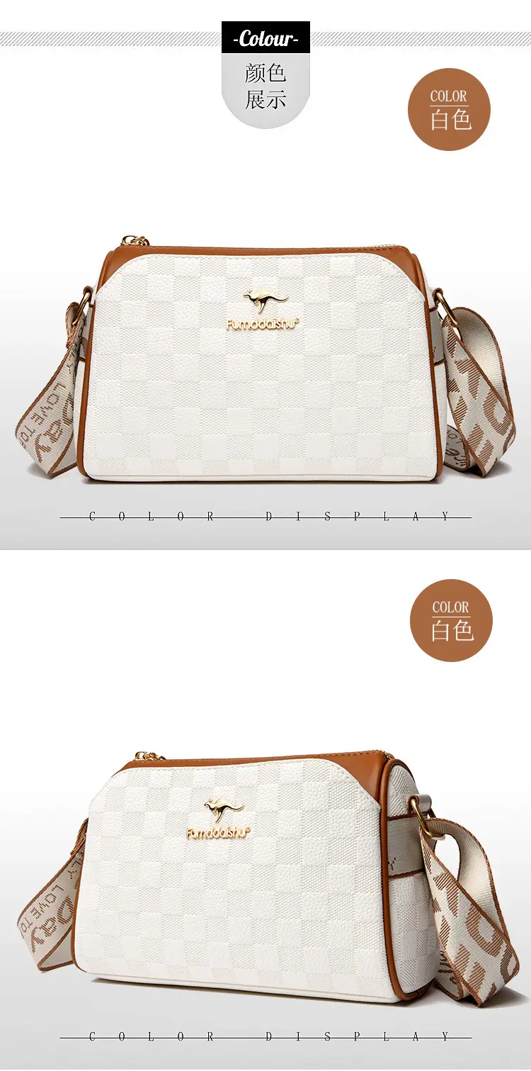 2025 Rhombic Boston Crossbody Bag Black Brown — feature 17