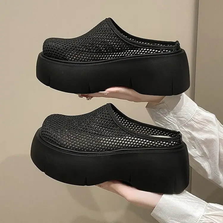 Women's White Mesh Hole Slippers Summer - Image 4