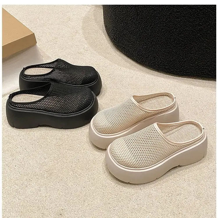 Women's White Mesh Hole Slippers Summer — feature 10