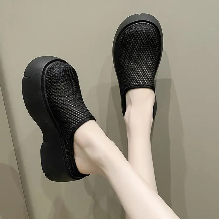 Women's White Mesh Hole Slippers Summer — feature 6