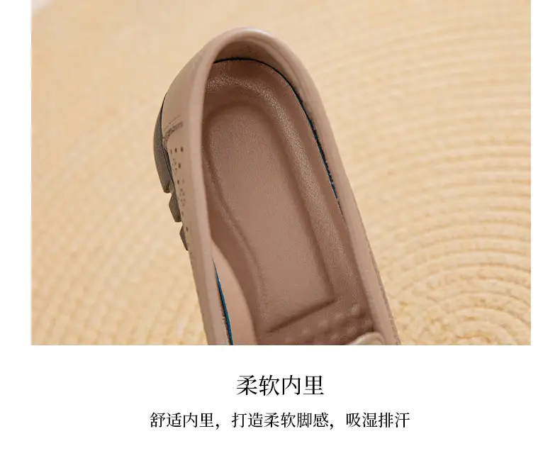 New Mom Sandals Women's Summer Shoes Genuine Leather Middle-aged Shoes Middle-aged Shoes Hole Breathable Soft-soled plus size — feature 6